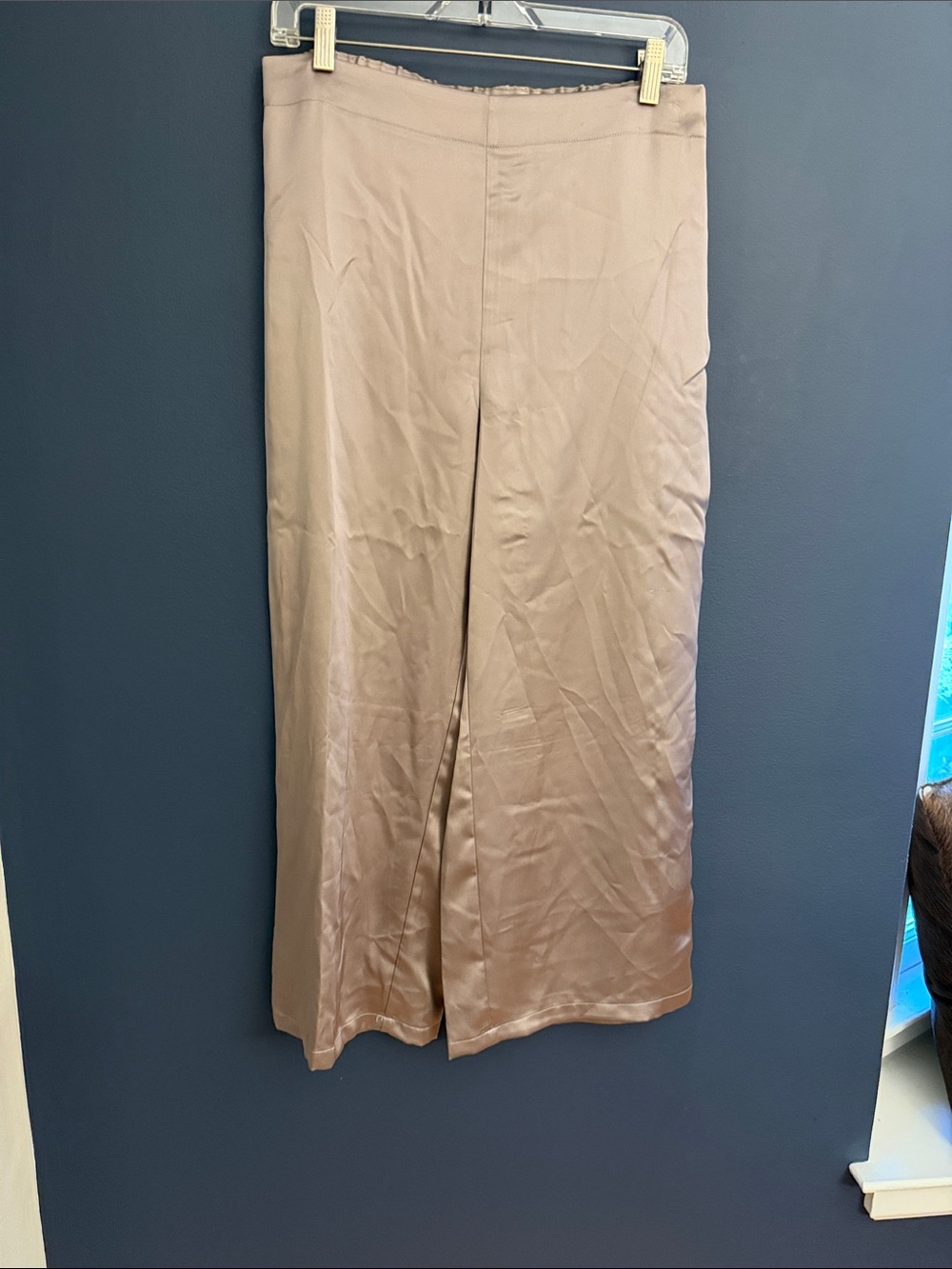 Nicole Miller New York Satin Wide Leg Pull-On Pants Medium NWT